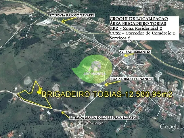 Terreno com 12580m², à venda, no bairro Caputera em Sorocaba