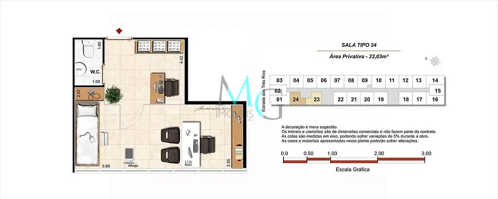 Sala-Conjunto, 22 m² - Foto 7