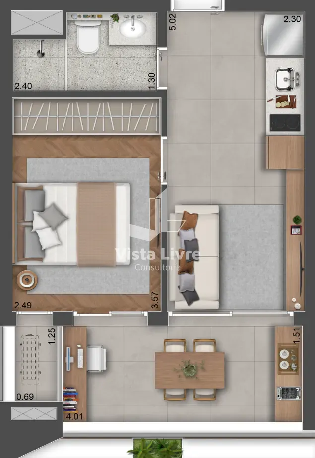 Apartamento, 1 quarto, 38 m² - Foto 28