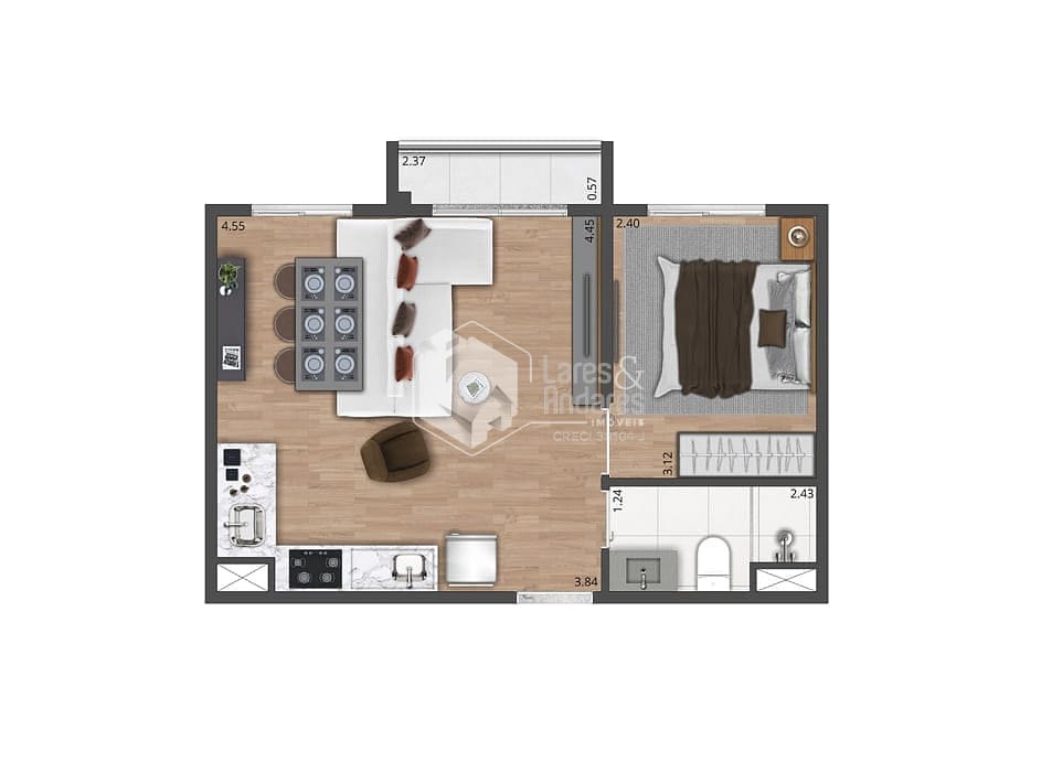 Apartamento à venda com 1 quarto, 27m² - Foto 17