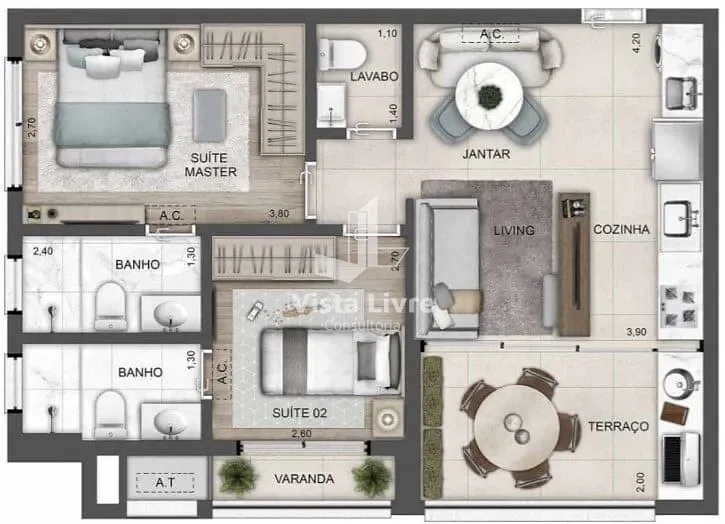 Apartamento, 2 quartos, 62 m² - Foto 19