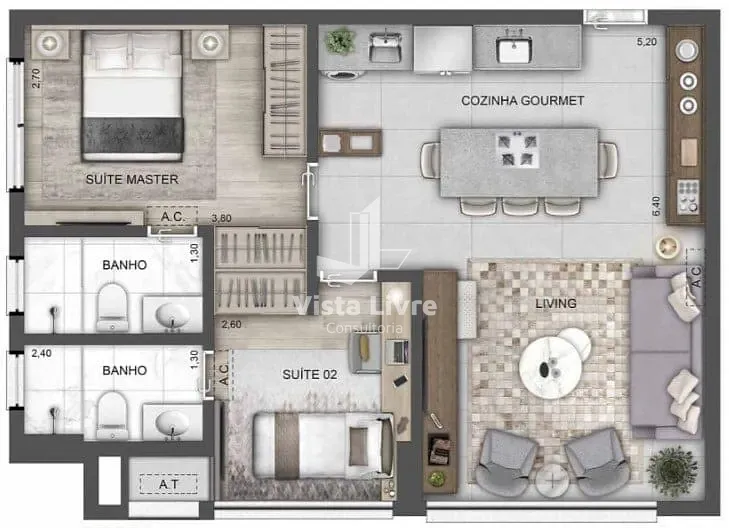Apartamento, 2 quartos, 62 m² - Foto 20