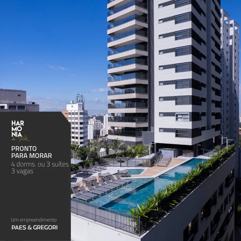 Apartamento à venda 4 Quartos 2 Suites 3 Vagas 195.68M² Vila Madalena São Paulo - SP | Harmonia da Vila - Residencial