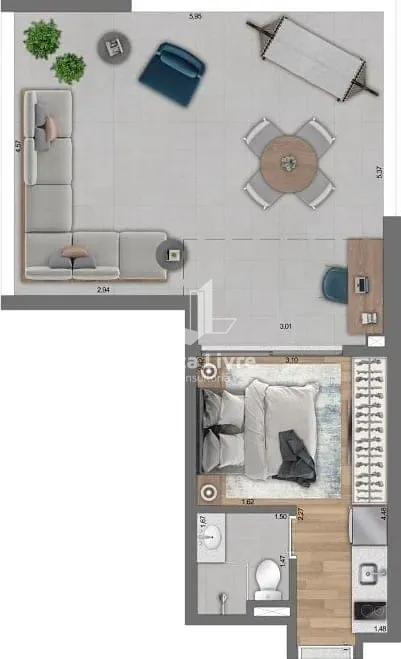 Apartamento, 1 quarto, 21 m² - Foto 19