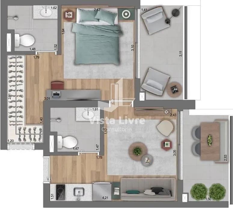 Apartamento, 1 quarto, 21 m² - Foto 24