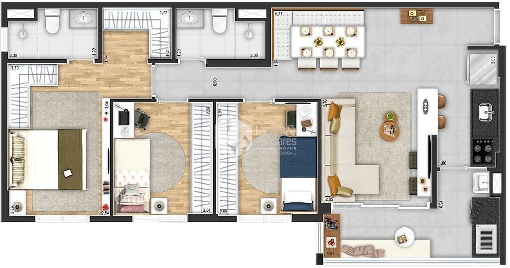 Apartamento, 3 quartos, 87 m² - Foto 18