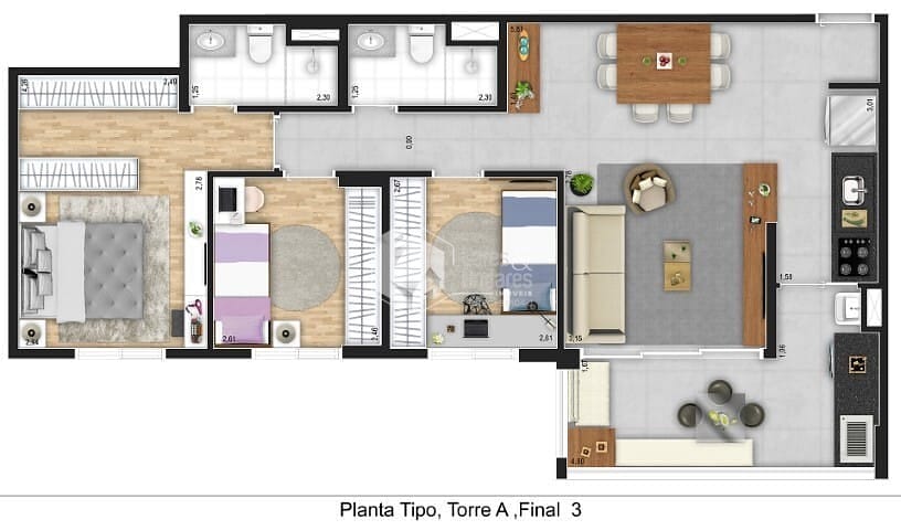 Apartamento, 3 quartos, 87 m² - Foto 23