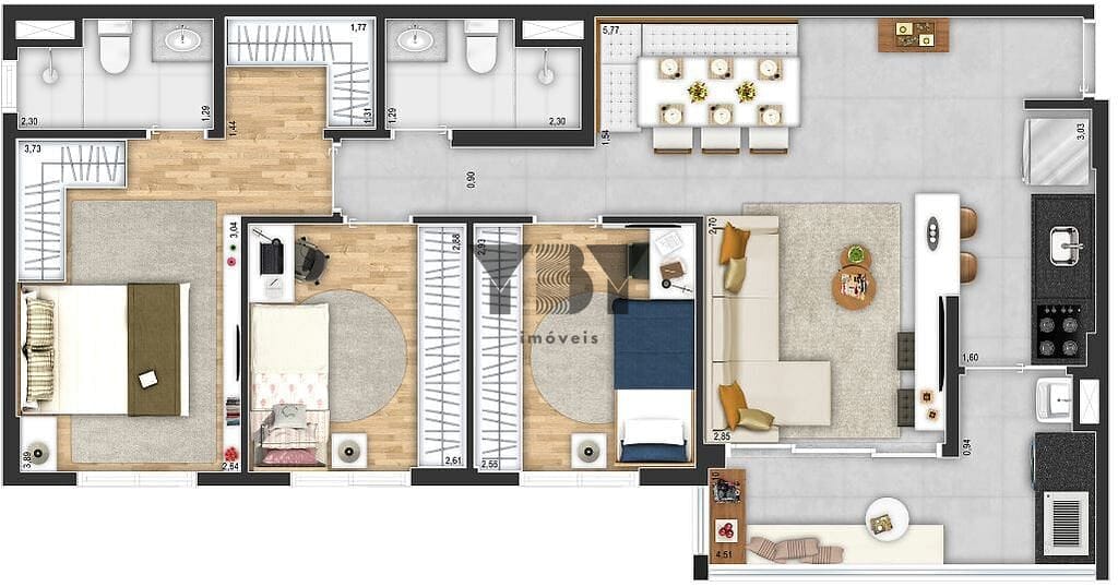 Apartamento, 3 quartos, 87 m² - Foto 18