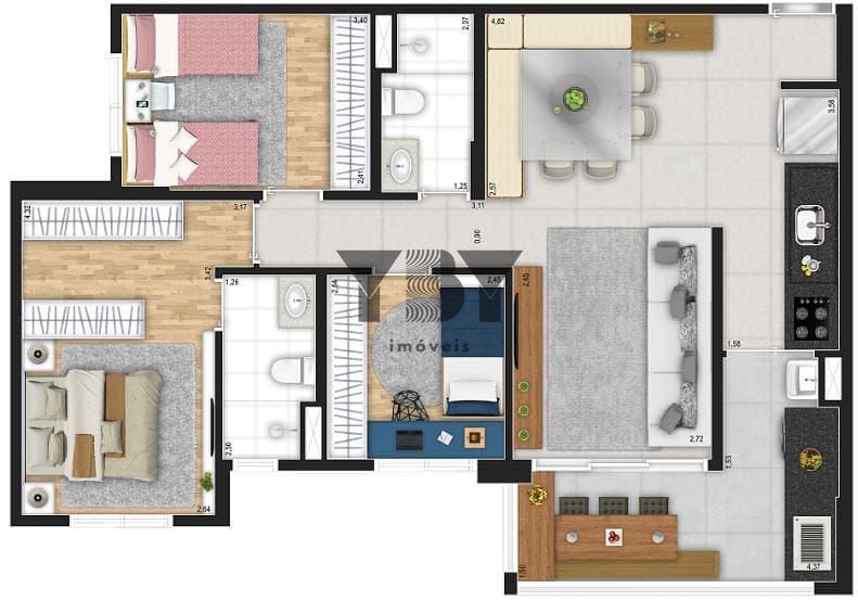 Apartamento, 3 quartos, 87 m² - Foto 21