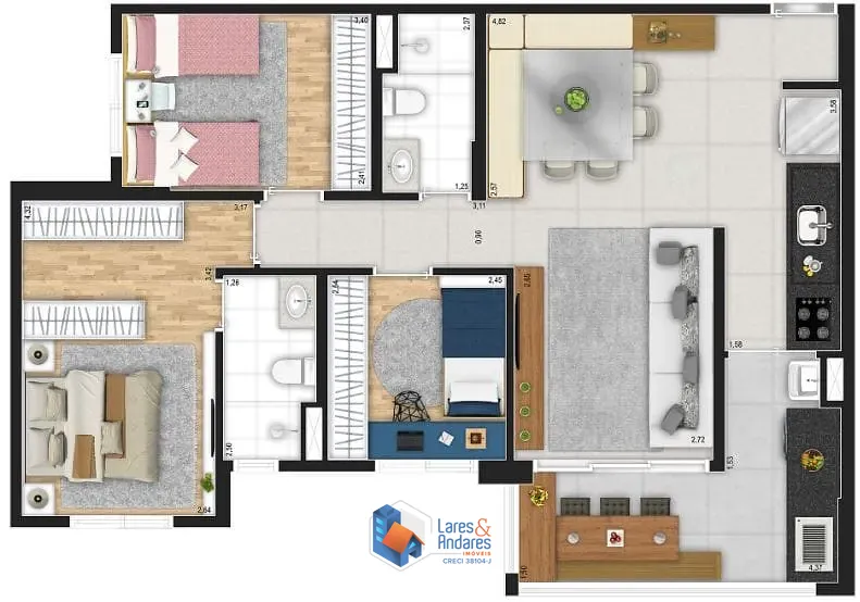 Apartamento, 3 quartos, 87 m² - Foto 21