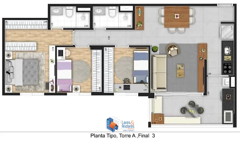 Apartamento, 3 quartos, 87 m² - Foto 23