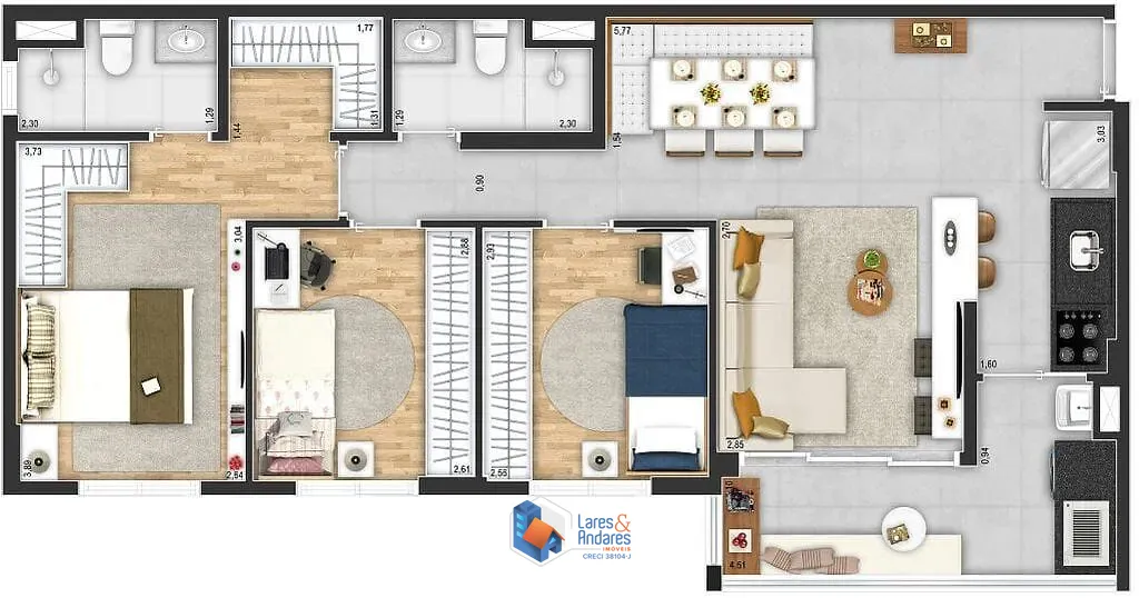 Apartamento, 3 quartos, 79 m² - Foto 18