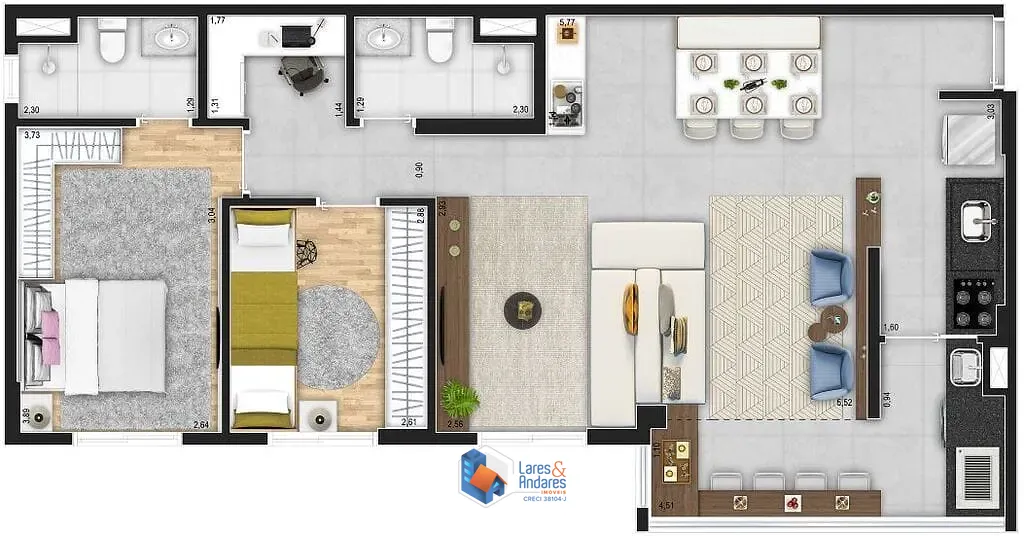 Apartamento, 3 quartos, 79 m² - Foto 19