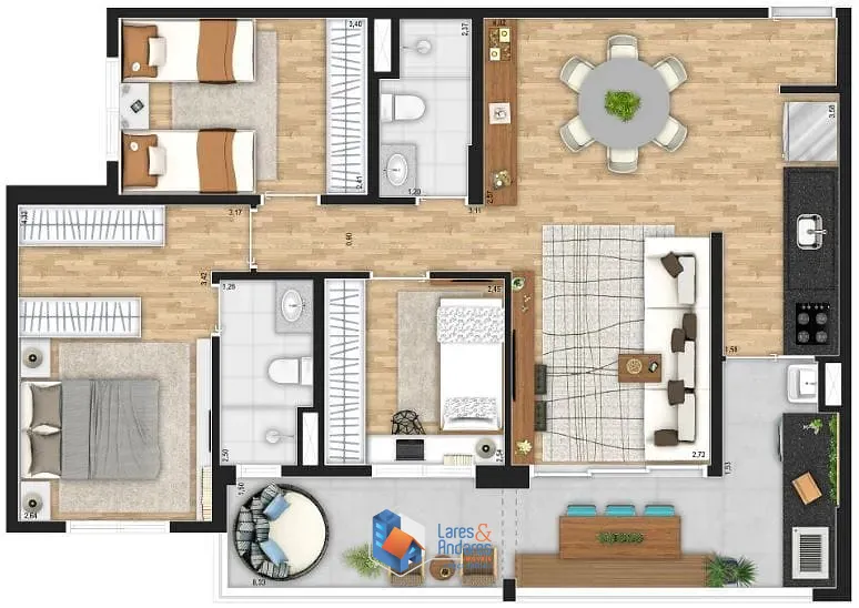 Apartamento, 3 quartos, 79 m² - Foto 25