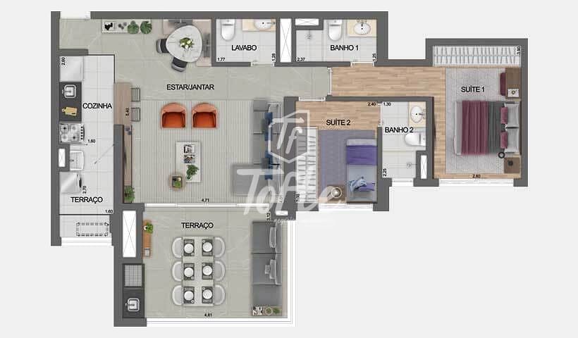 Apartamento, 2 quartos, 63 m² - Foto 47