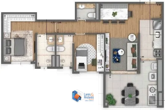 Apartamento, 1 quarto, 47 m² - Foto 17