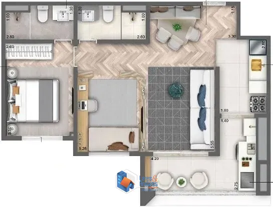 Apartamento, 1 quarto, 47 m² - Foto 14