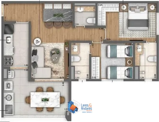 Apartamento, 1 quarto, 47 m² - Foto 15