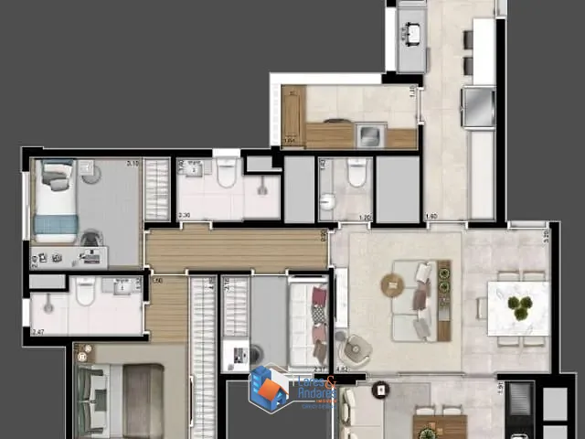 Apartamento 4 quartos e 5 banheiros, à venda, no bairro Perdizes em São Paulo