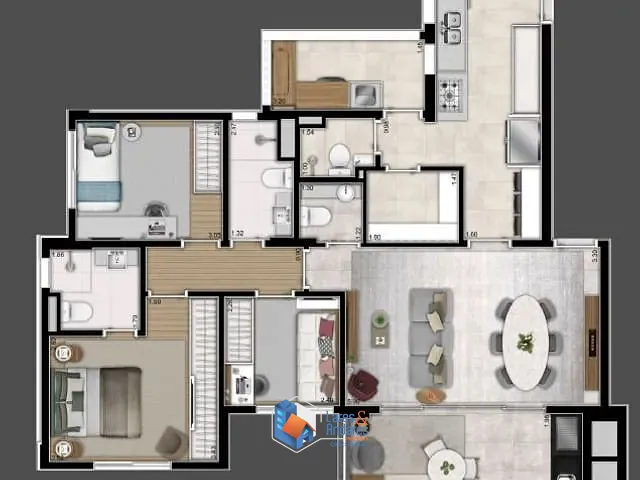 Apartamento 3 quartos e 5 banheiros, à venda, no bairro Perdizes em São Paulo