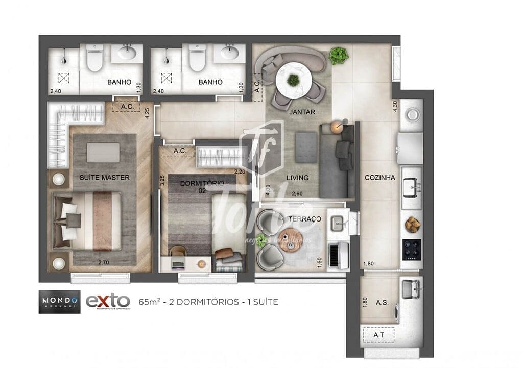 Apartamento, 2 quartos, 65 m² - Foto 14