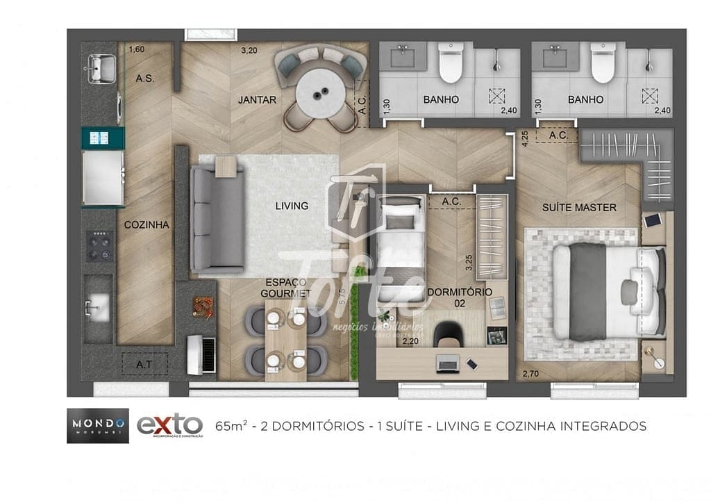 Apartamento, 2 quartos, 65 m² - Foto 15