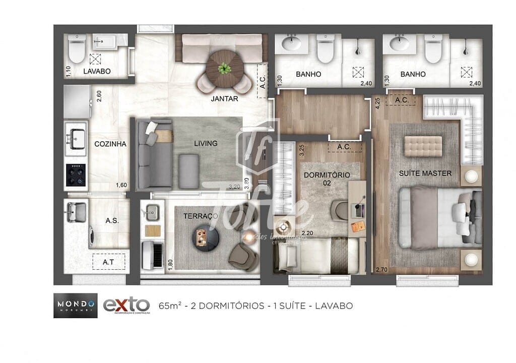 Apartamento, 2 quartos, 65 m² - Foto 16