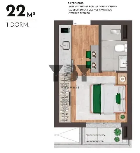 Apartamento, 2 quartos, 40 m² - Foto 15