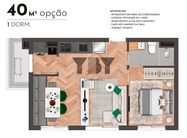 Apartamento, 1 quarto, 22 m² - Foto 17