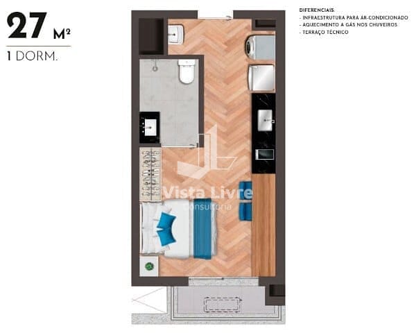 Apartamento, 1 quarto, 28 m² - Foto 17