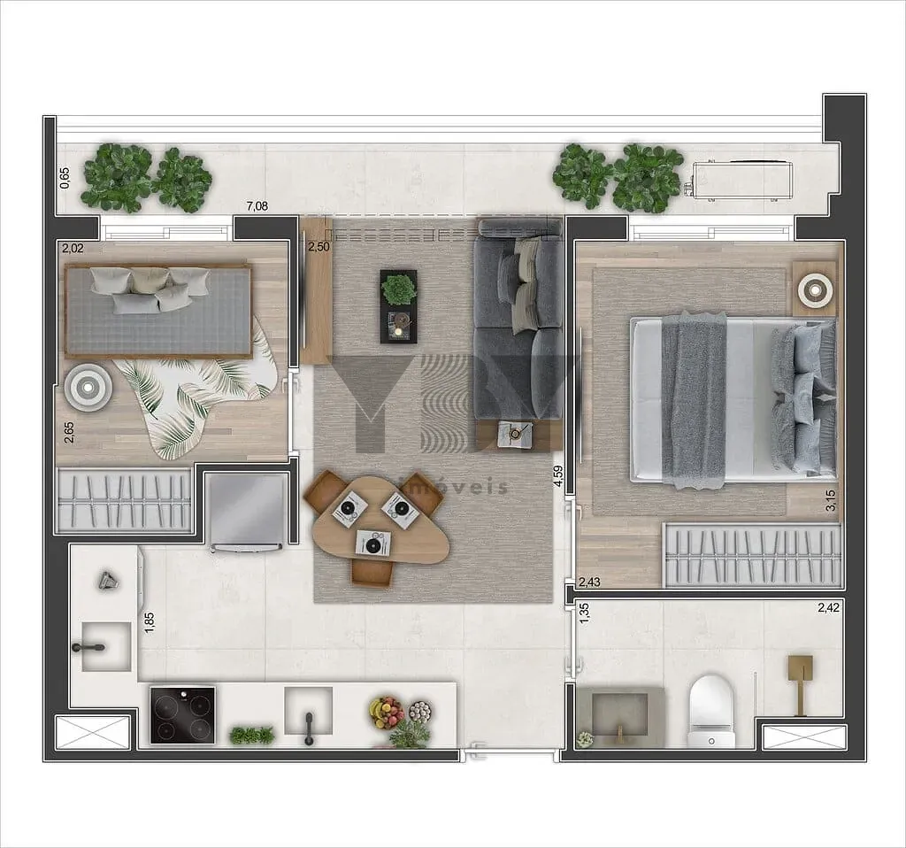 Apartamento, 2 quartos, 43 m² - Foto 60