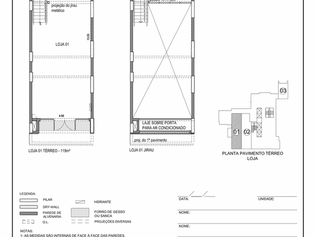 Planta do Loja - Loja à venda 2 Vagas 111.49M² Pinheiros São Paulo - SP | Correteria Imóveis