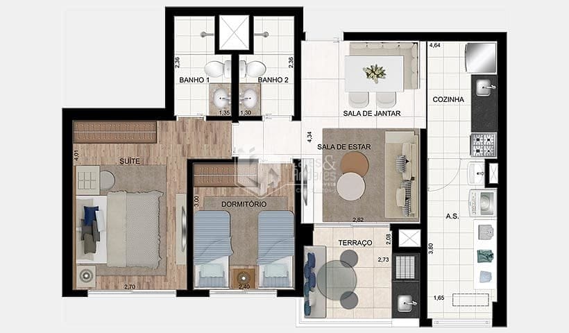 Apartamento à venda com 2 quartos, 70m² - Foto 22