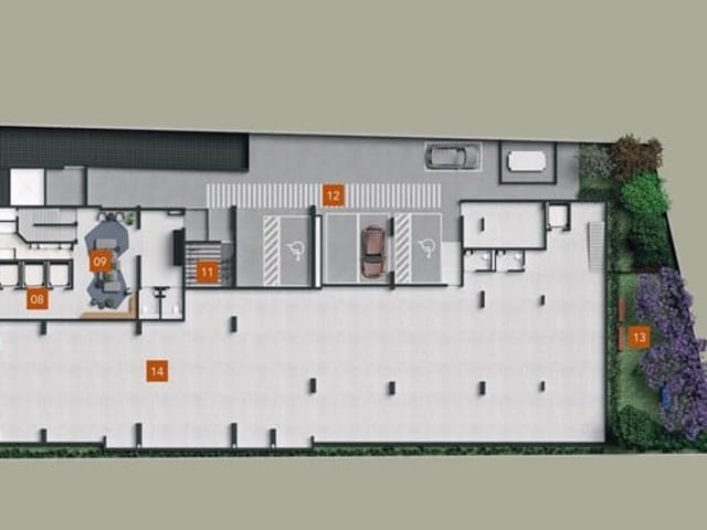 Planta do Apartamento - Sala com Área Ext. à venda 42.5M² Perdizes São Paulo - SP | Soma Perdizes - Comercial | Correteria Imóveis