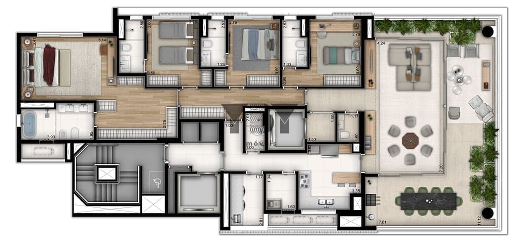 Apartamento à venda com 4 quartos, 238m² - Foto 24