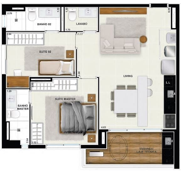 Apartamento, 2 quartos, 69 m² - Foto 60