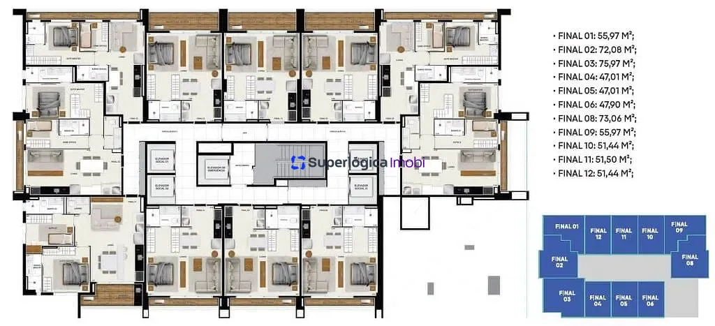 Apartamento, 2 quartos, 69 m² - Foto 43