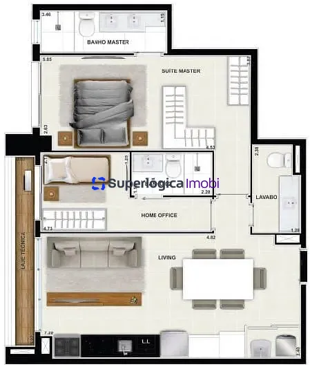 Apartamento, 2 quartos, 69 m² - Foto 59