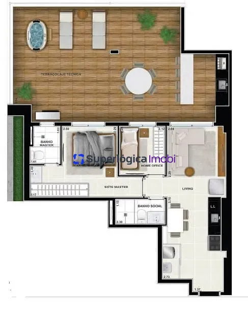 Apartamento, 2 quartos, 69 m² - Foto 64