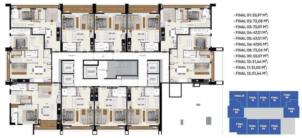 Apartamento, 2 quartos, 70 m² - Foto 43