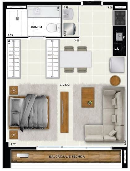 Apartamento, 2 quartos, 70 m² - Foto 52