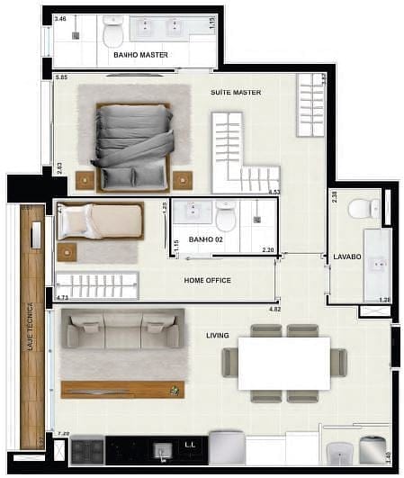 Apartamento, 2 quartos, 70 m² - Foto 59