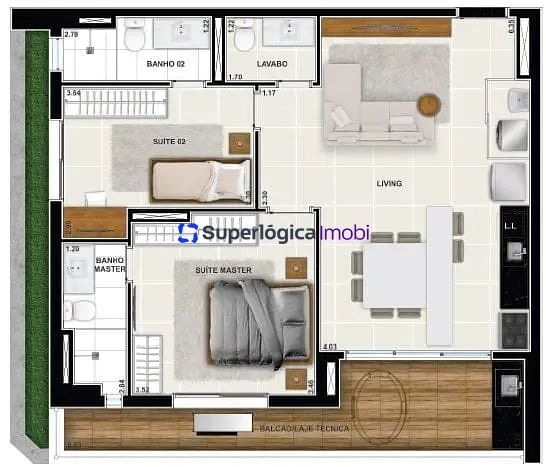 Apartamento, 2 quartos, 70 m² - Foto 61