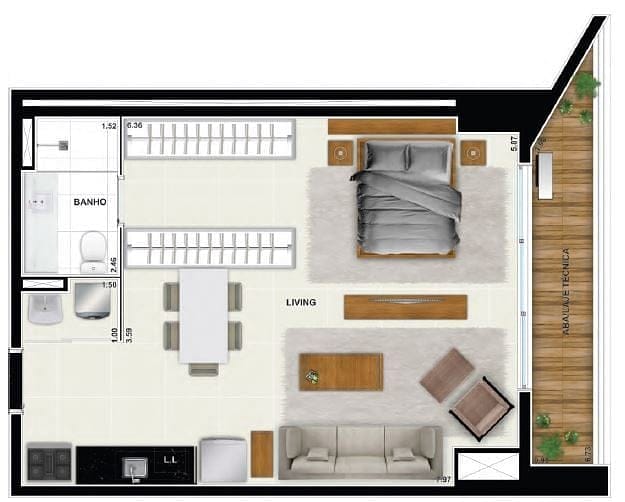 Apartamento, 1 quarto, 67 m² - Foto 53