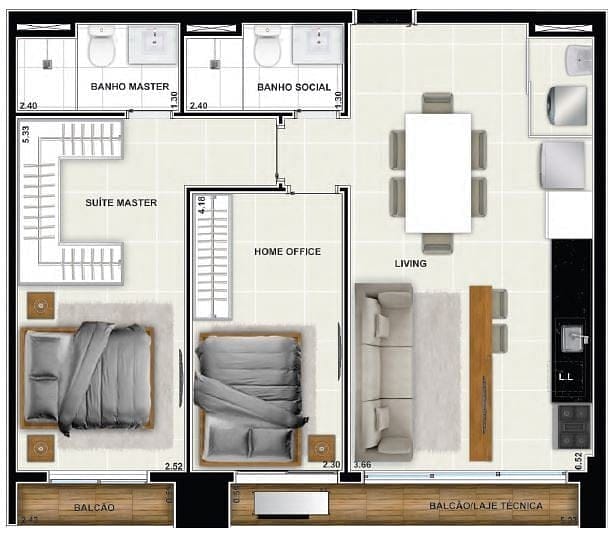 Apartamento, 1 quarto, 67 m² - Foto 57