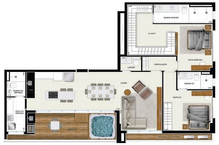 Apartamento, 1 quarto, 67 m² - Foto 66