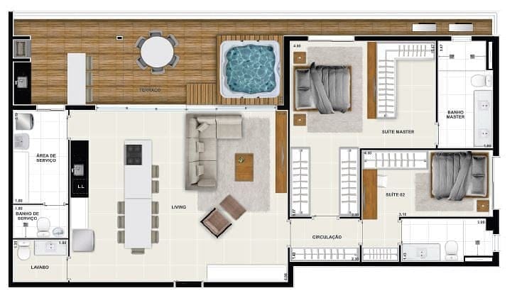 Apartamento, 1 quarto, 67 m² - Foto 67