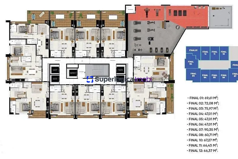 Apartamento, 1 quarto, 67 m² - Foto 46