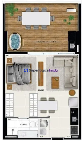 Apartamento, 1 quarto, 67 m² - Foto 54