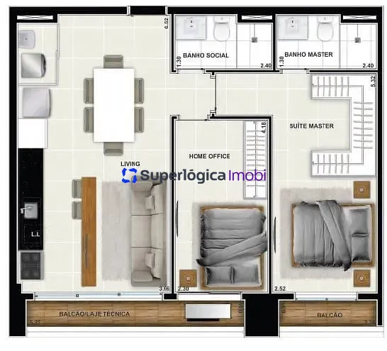 Apartamento, 1 quarto, 67 m² - Foto 56